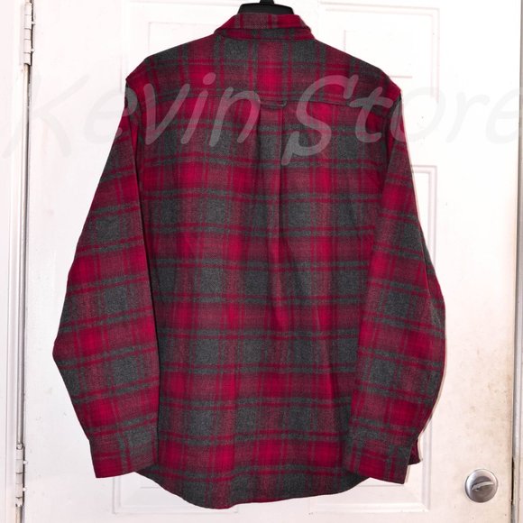 Red/gray  NWT Orvis‎ men heavy weight flannel - Picture 4 of 8